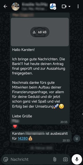 Freigegebene Auszahlung