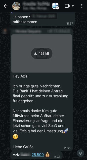 Freigegebene Auszahlung
