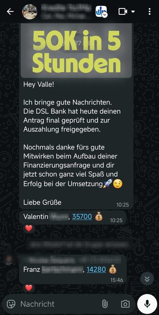 Freigegebene Auszahlung