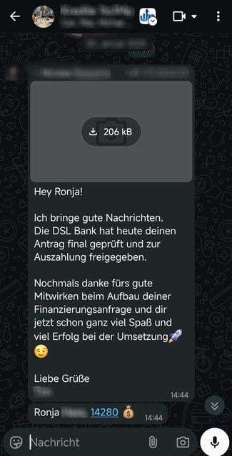 Freigegebene Auszahlung